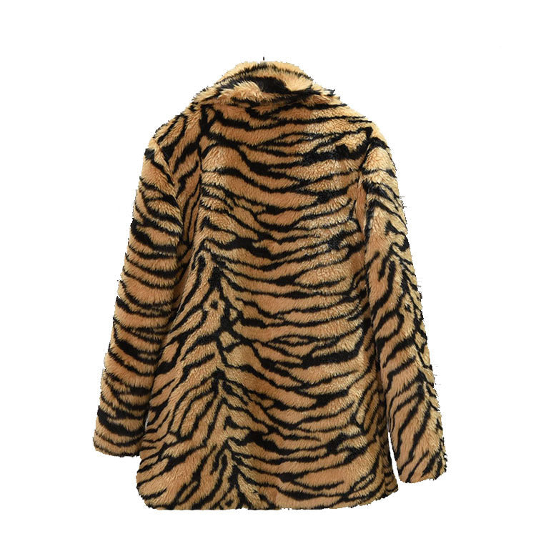 Commuter Mid-length Suit New Artificial Leather Fur Coat