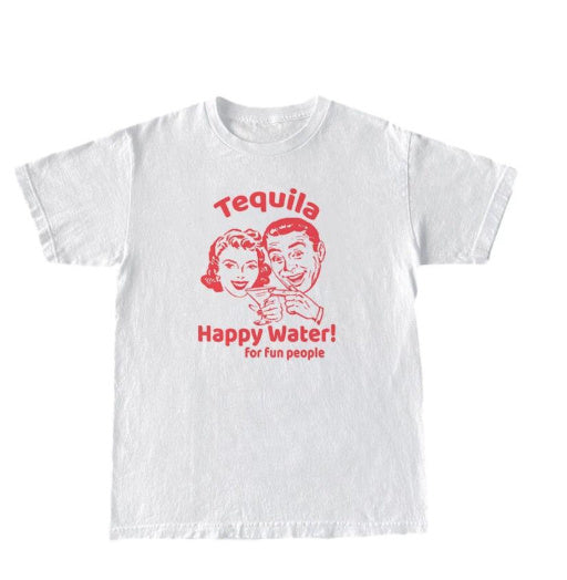 Enjoy Tequila Retro Graphic Tees Women Cute Funny Alcoh
