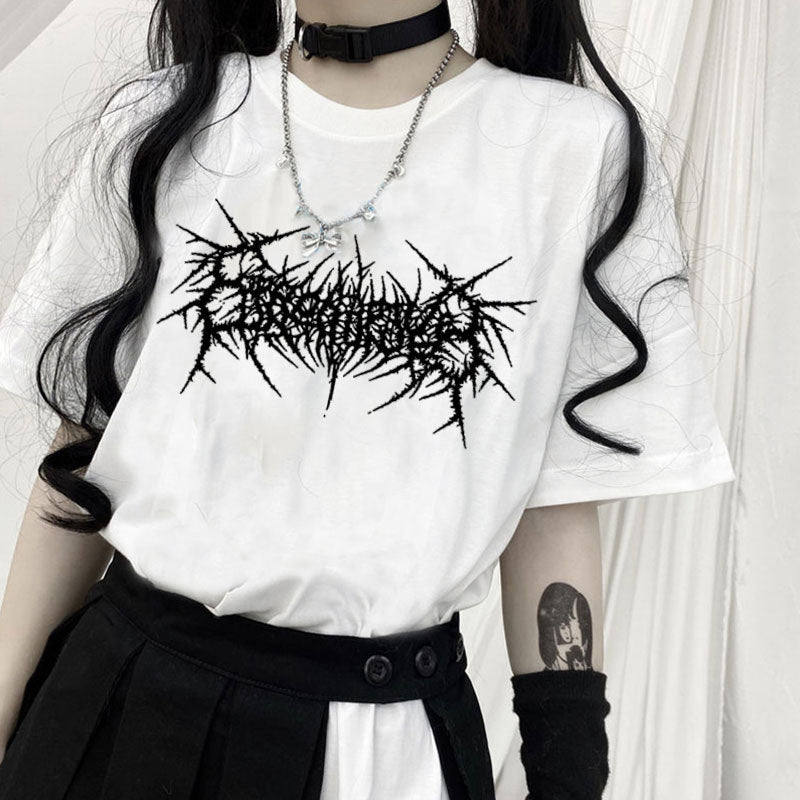 Summer Short-sleeved T-shirt Women Loose And Strange Creative Women