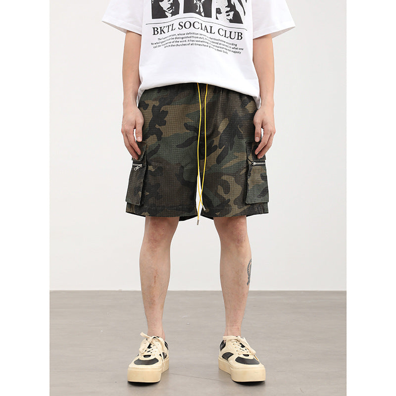 Three-dimensional Multi-pocket Workwear American Shorts Men
