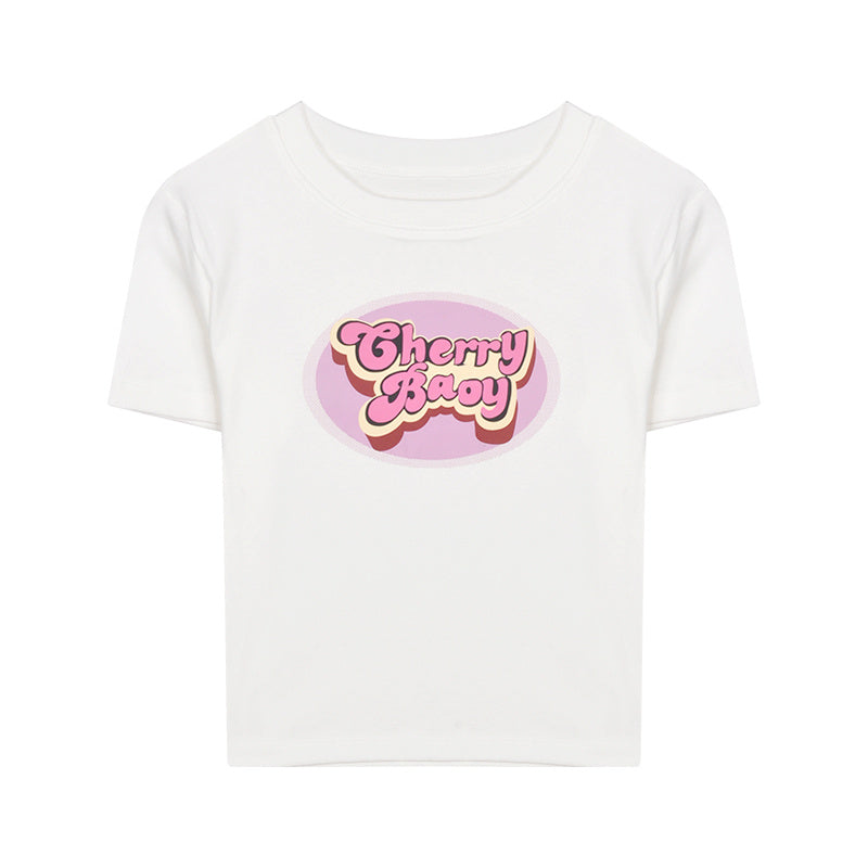 Cute And Sweet Letter Printed T-Shirt Women Summer