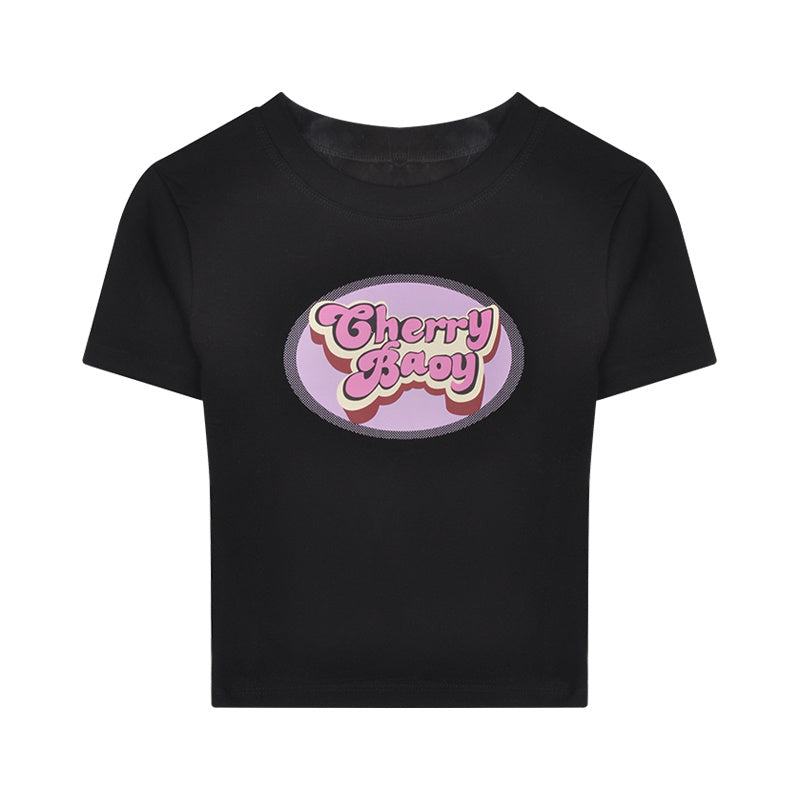Cute And Sweet Letter Printed T-Shirt Women Summer