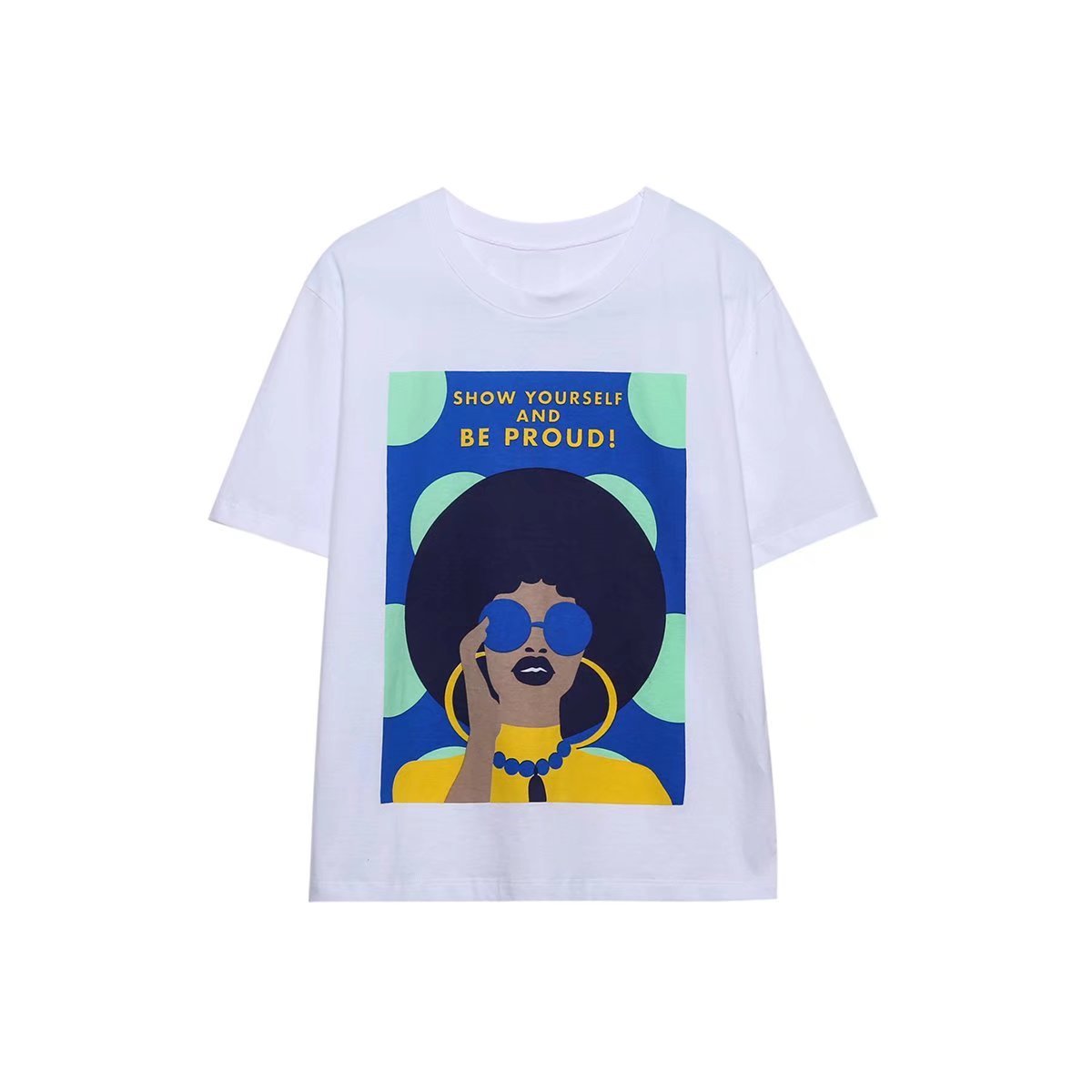 Fashion Short-sleeved Printed T-shirt For Women