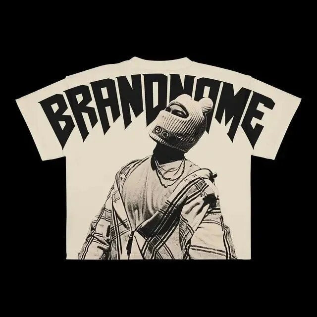 Men Hip Hop Gothic Graphic T-shirt