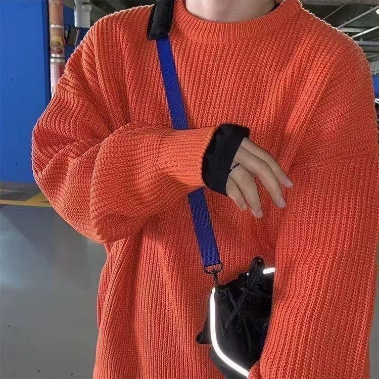 Loose Casual Retro Trendy Underwear Crew Neck Sweater