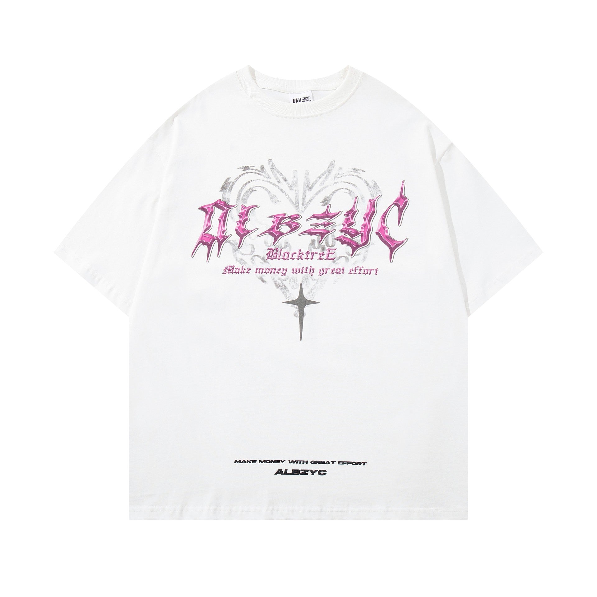 Retro Design Printed Round Neck Short Sleeve T-shirt