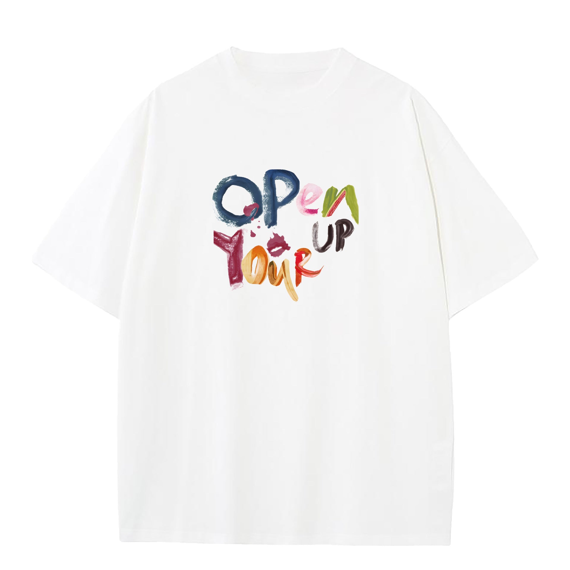 Spray Pure Cotton Retro Printed Casual Loose All-match T-shirt