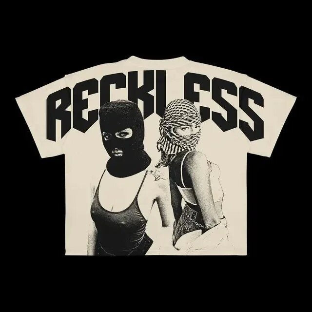 Men Hip Hop Gothic Graphic T-shirt