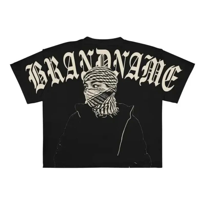 Men Hip Hop Gothic Graphic T-shirt