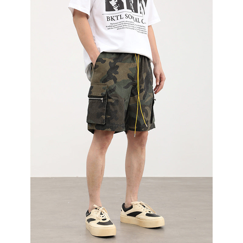 Three-dimensional Multi-pocket Workwear American Shorts Men