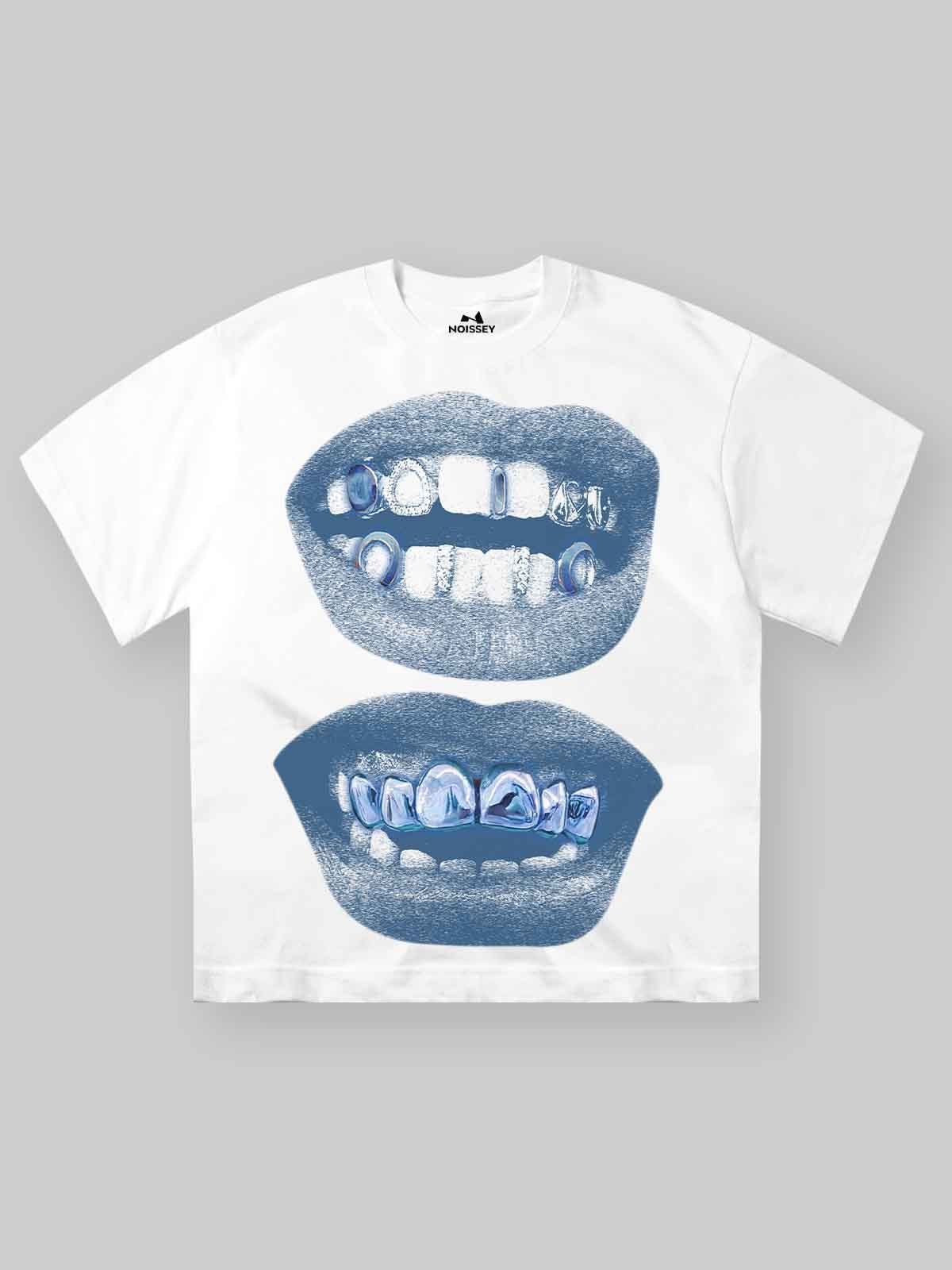 Street Vacation Style Hip Hop Pick-up Printed Loose T-shirt