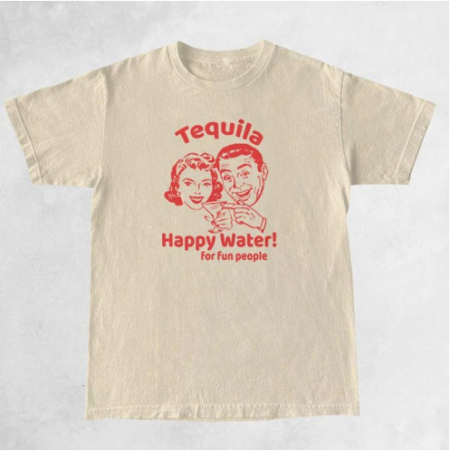 Enjoy Tequila Retro Graphic Tees Women Cute Funny Alcoh
