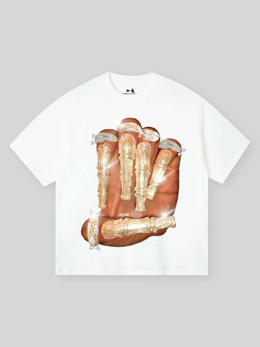 Street Vacation Style Hip Hop Pick-up Printed Loose T-shirt