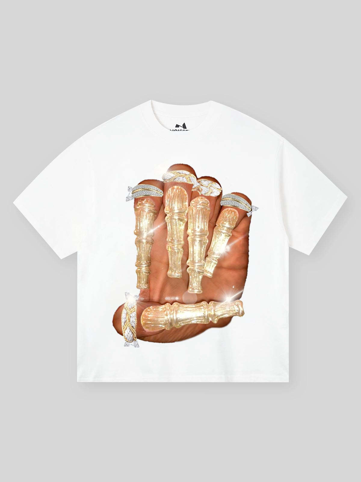 Street Vacation Style Hip Hop Pick-up Printed Loose T-shirt