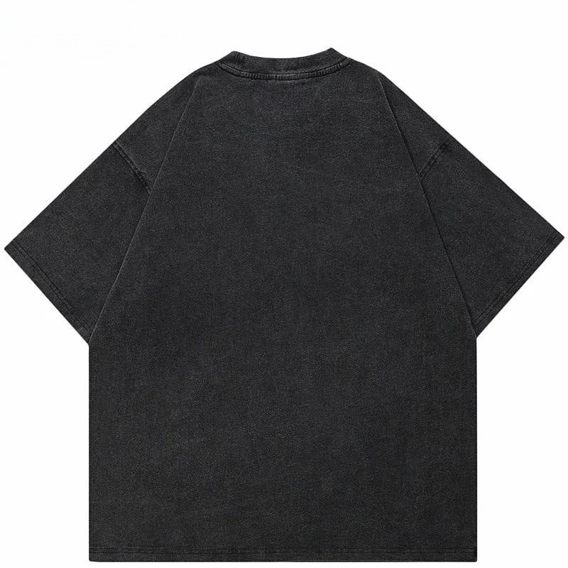 Fashion Brand Washed Old Loose T-shirt