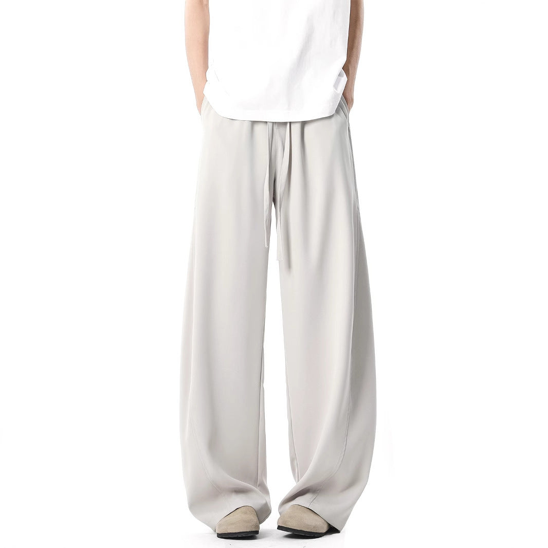 Men's Spring And Summer Stitching Draping Casual Suit Pants