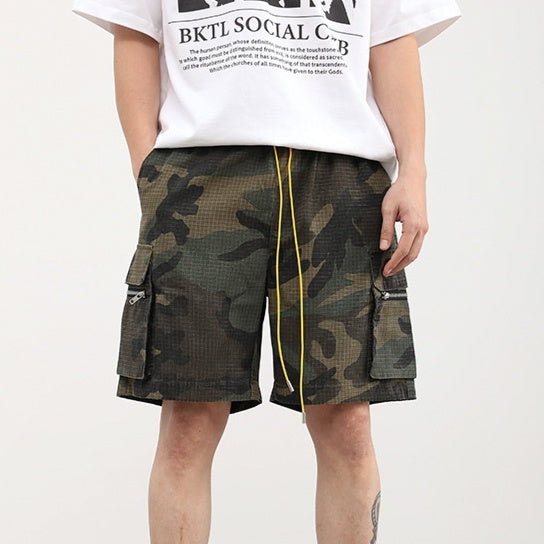 Three-dimensional Multi-pocket Workwear American Shorts Men