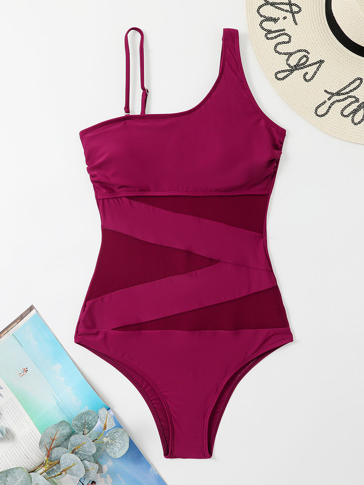 Sexy Silk One-piece Swimsuit Women's Jumpsuit