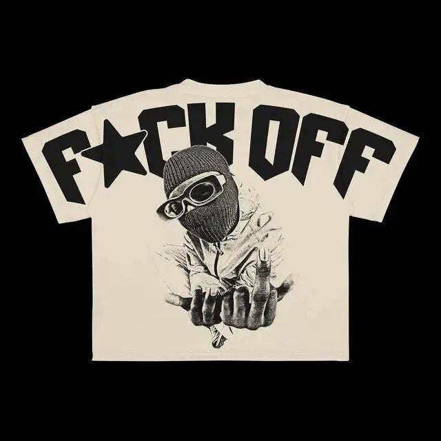 Men Hip Hop Gothic Graphic T-shirt