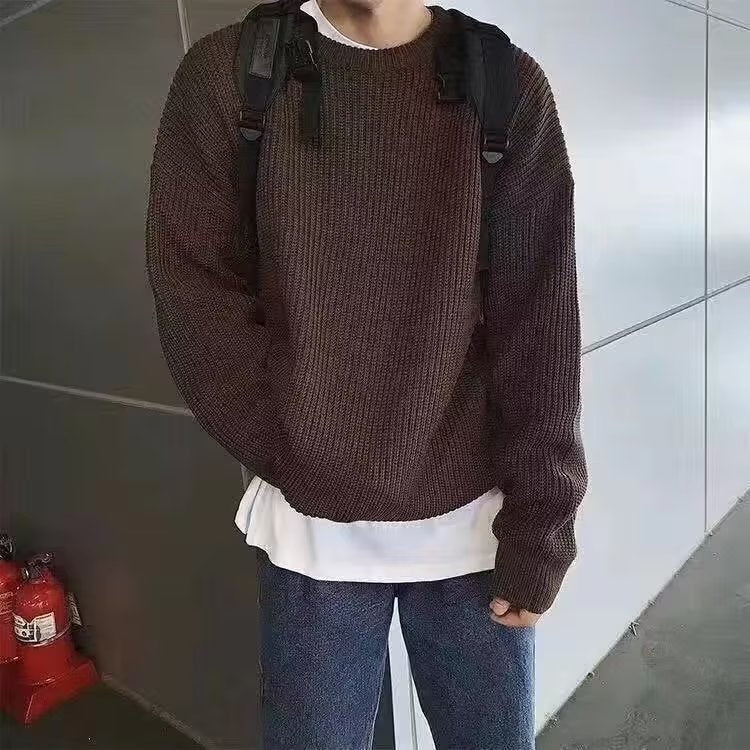 Loose Casual Retro Trendy Underwear Crew Neck Sweater