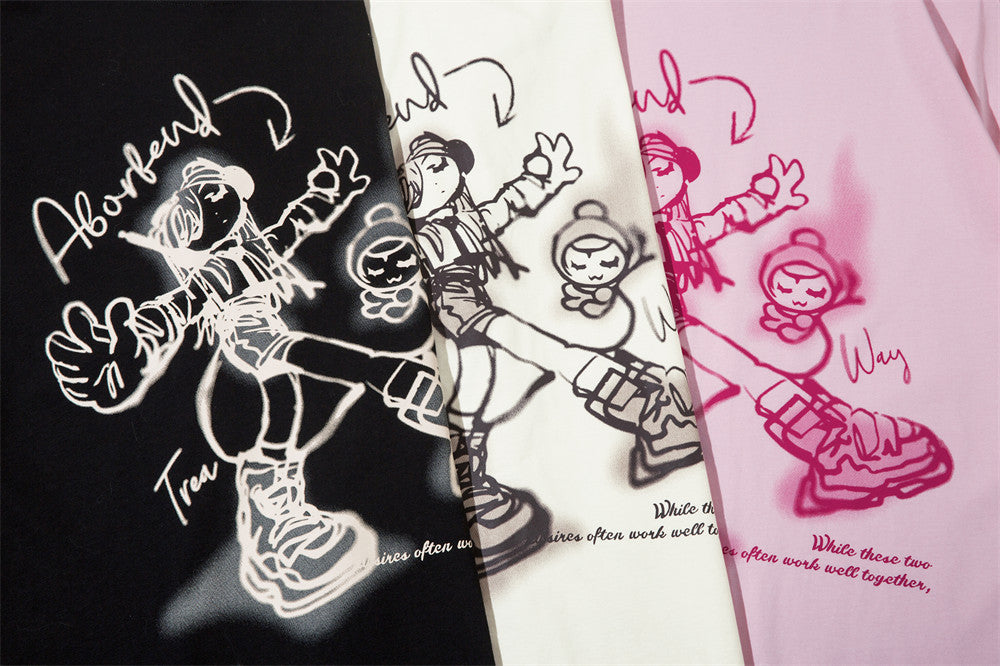 Cartoon Cotton T-shirt For Men And Women