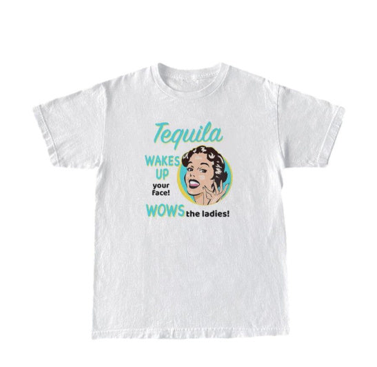 Enjoy Tequila Retro Graphic Tees Women Cute Funny Alcoh