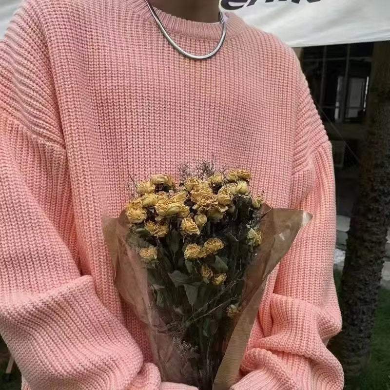 Loose Casual Retro Trendy Underwear Crew Neck Sweater
