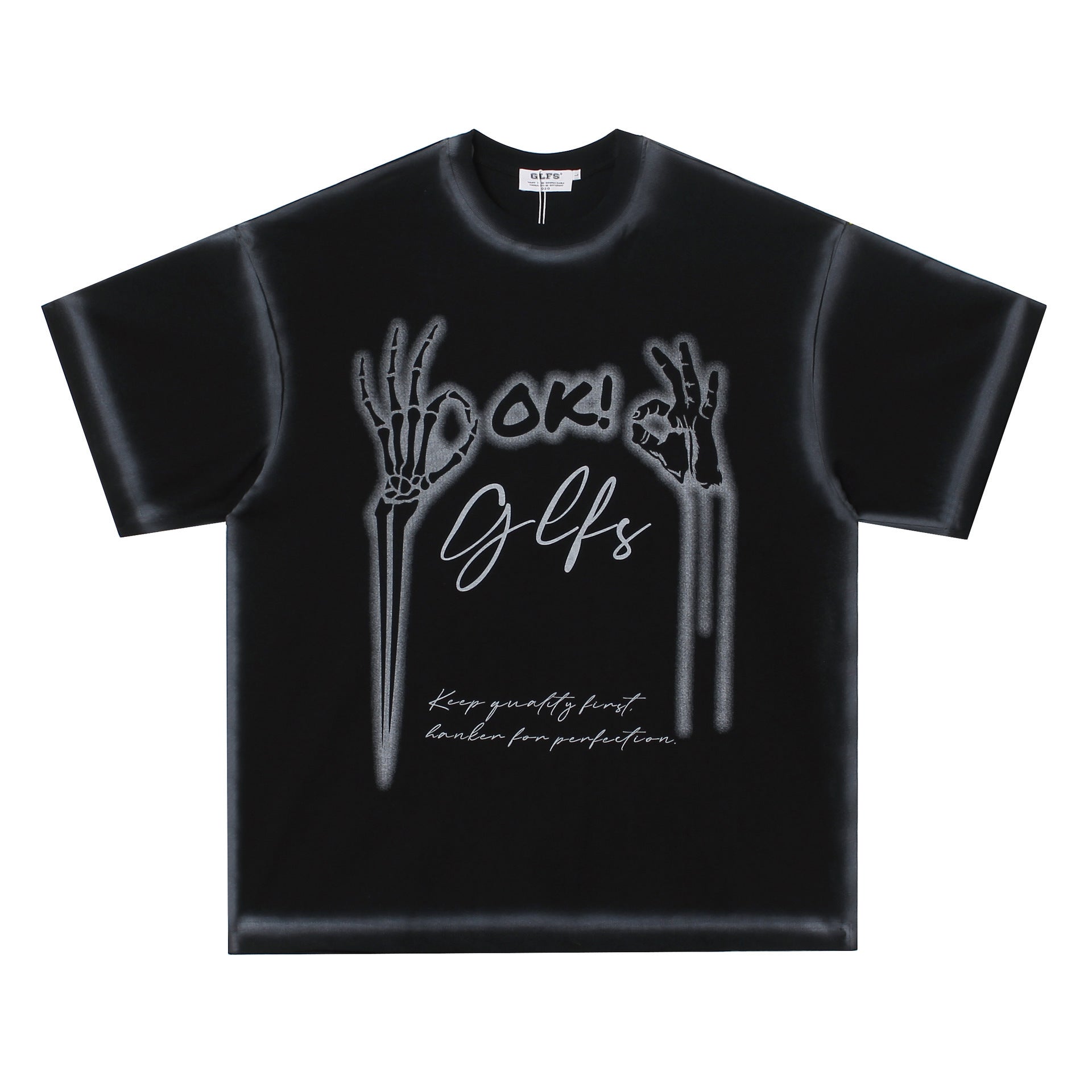 Heavy Short Sleeve T-shirt Men And Women Street Loose Couple Short T Half Sleeve Top