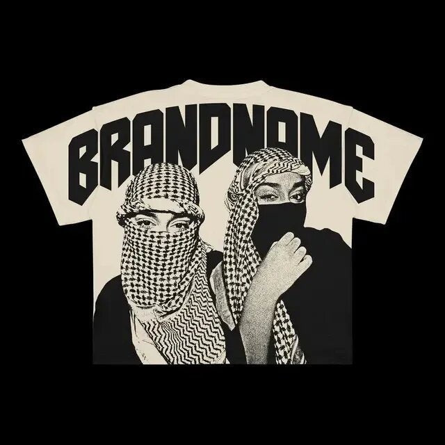 Men Hip Hop Gothic Graphic T-shirt