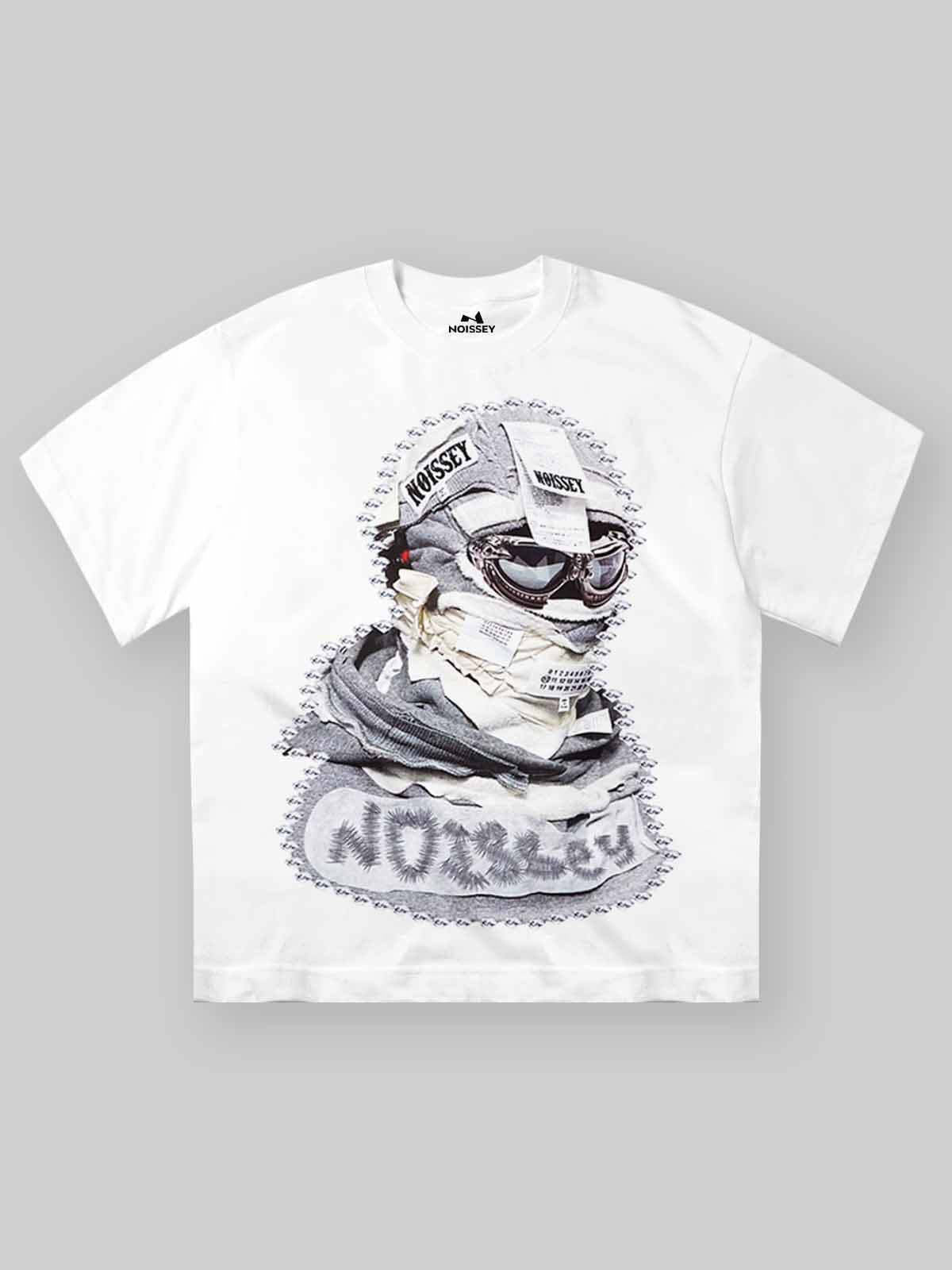 Street Vacation Style Hip Hop Pick-up Printed Loose T-shirt