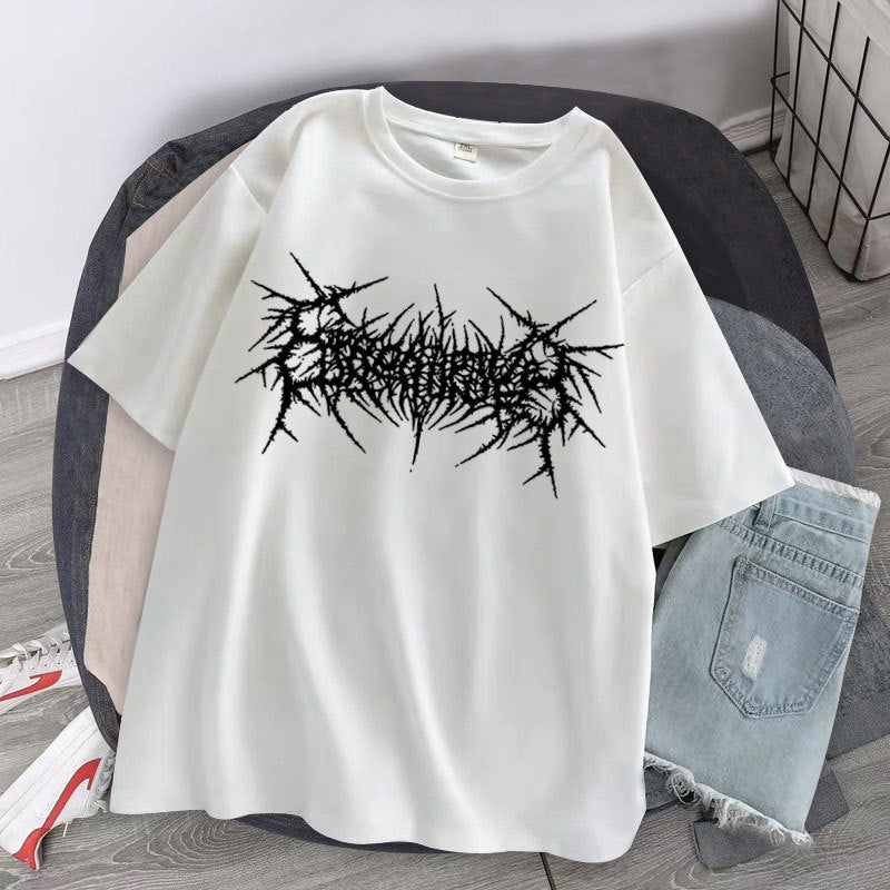 Summer Short-sleeved T-shirt Women Loose And Strange Creative Women