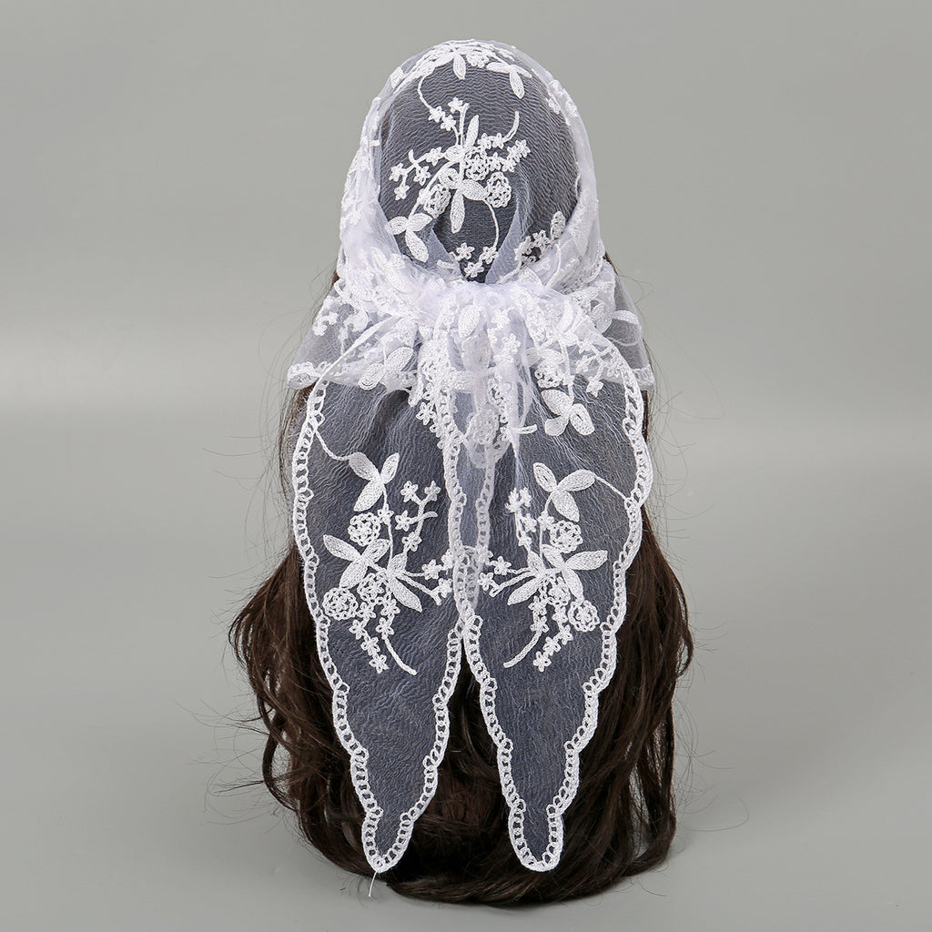 Embroidered Nylon Embroidered Decoration Shawl Scarf