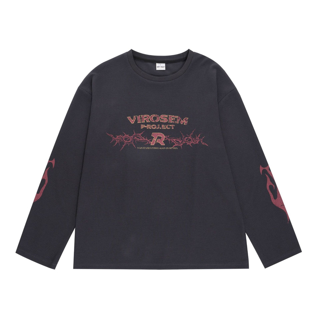 American Vintage Street Trendy Loose All-match Long-sleeved T-shirt