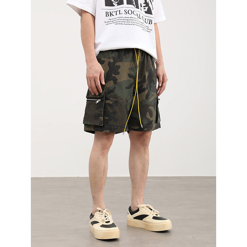 Three-dimensional Multi-pocket Workwear American Shorts Men