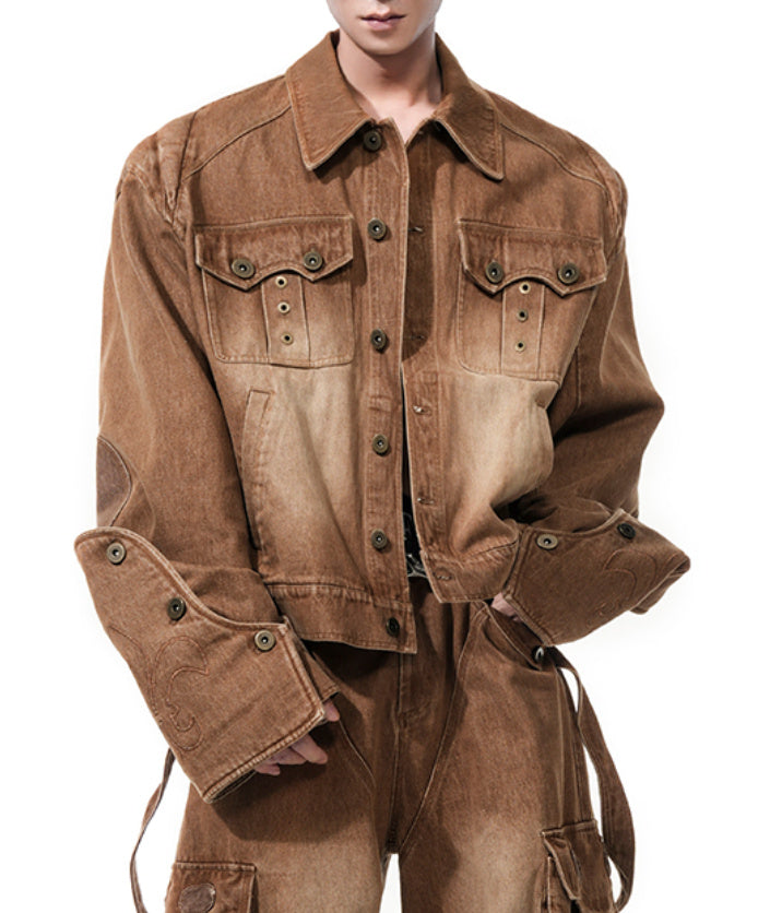 Vintage Denim Men's Spring Short Jacket