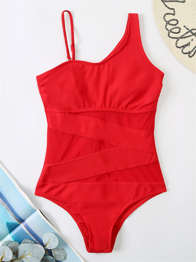 Sexy Silk One-piece Swimsuit Women's Jumpsuit