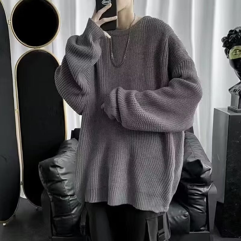 Loose Casual Retro Trendy Underwear Crew Neck Sweater