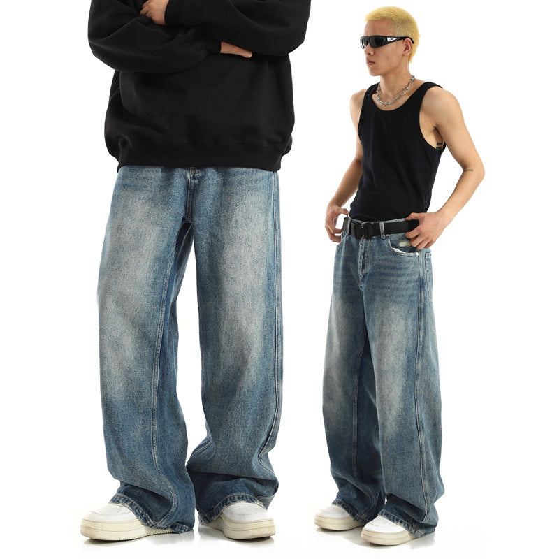 American-style Retro Springsummer Skinny Jeans For Men