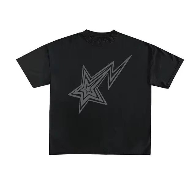 Round Neck Trend Cotton Short Sleeve