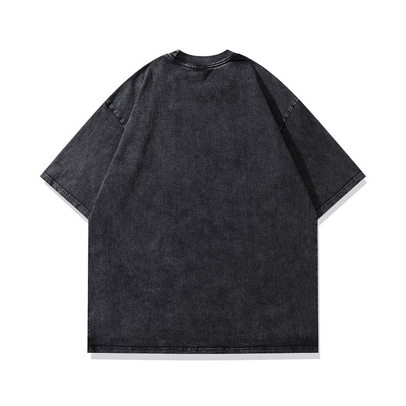 Men And Women Vintage Print Short-sleeved T-shirt