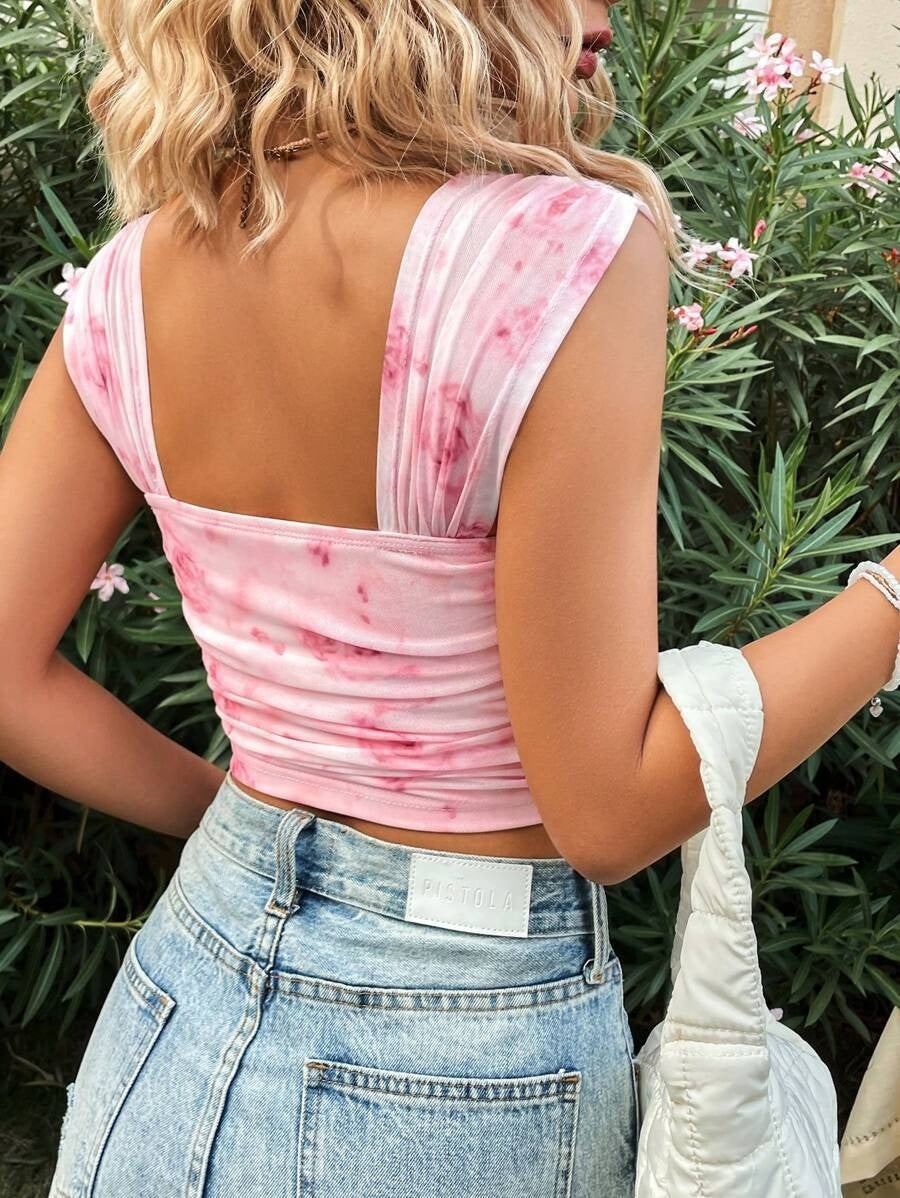 Sexy Print Bandeau Sling Fashion Hot Girl Top