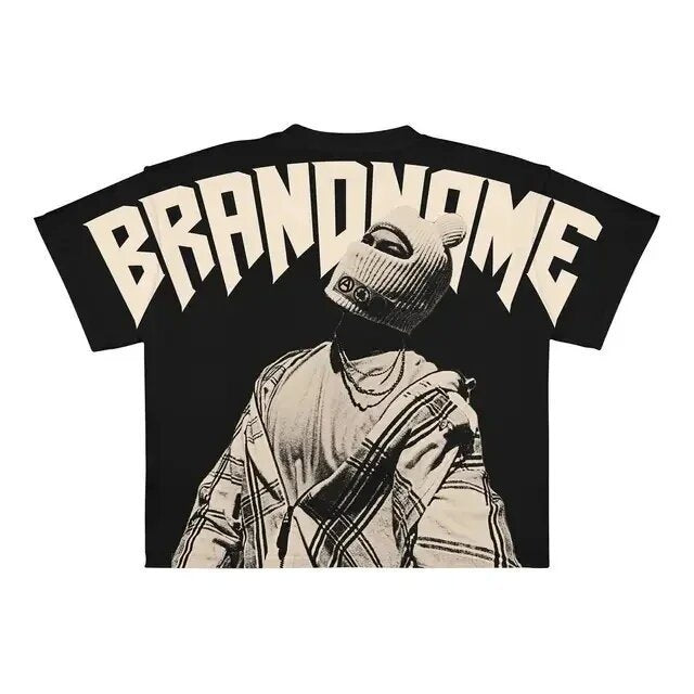 Men Hip Hop Gothic Graphic T-shirt